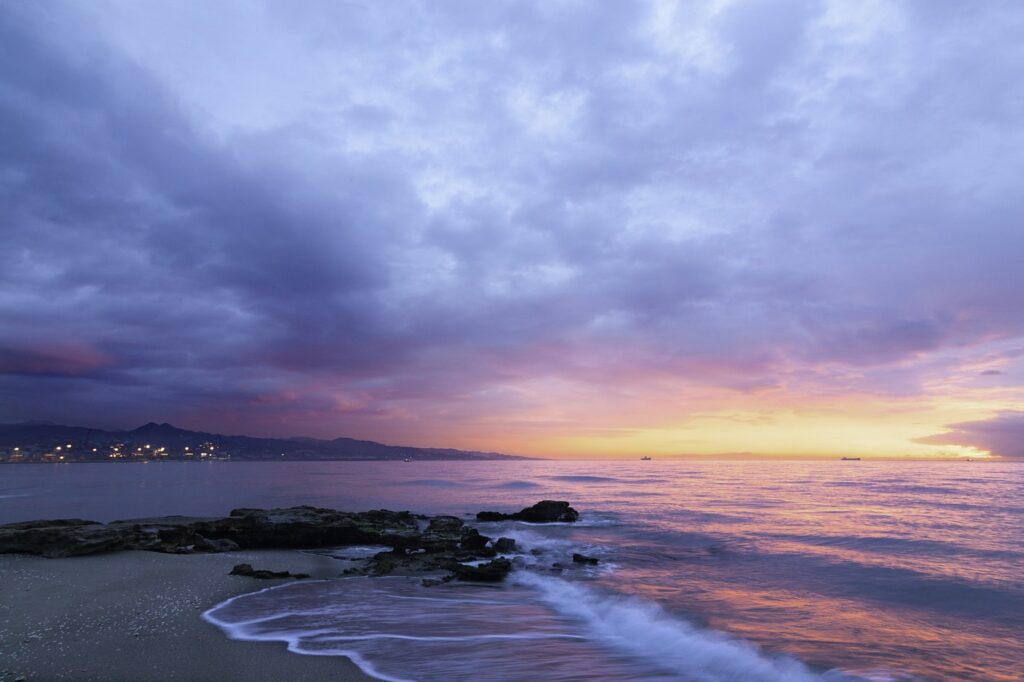 Sample photograph: a quiet coastal shoreline