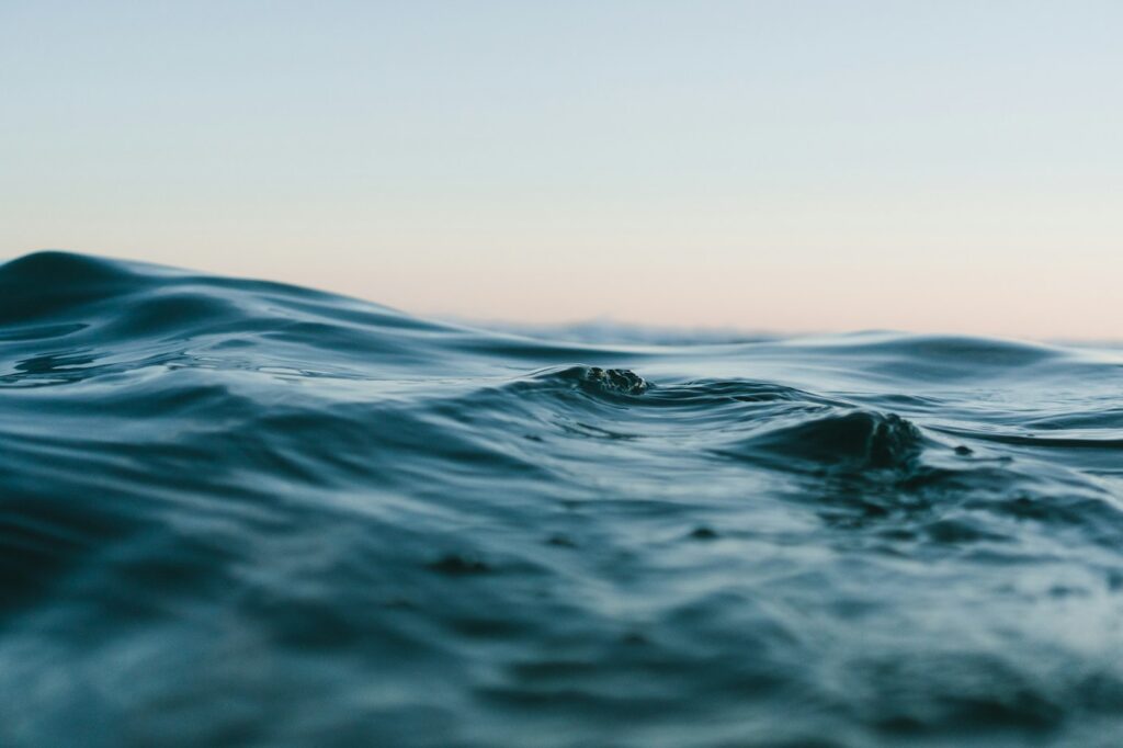 Sample photograph: open ocean and rolling waves