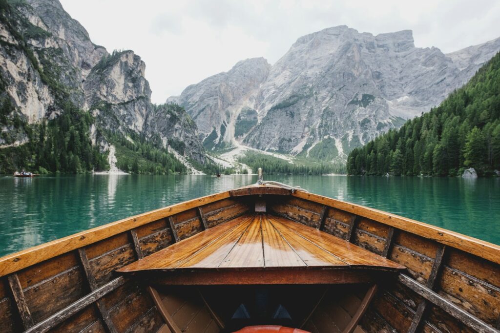 Sample photograph: mountain lake and countryside